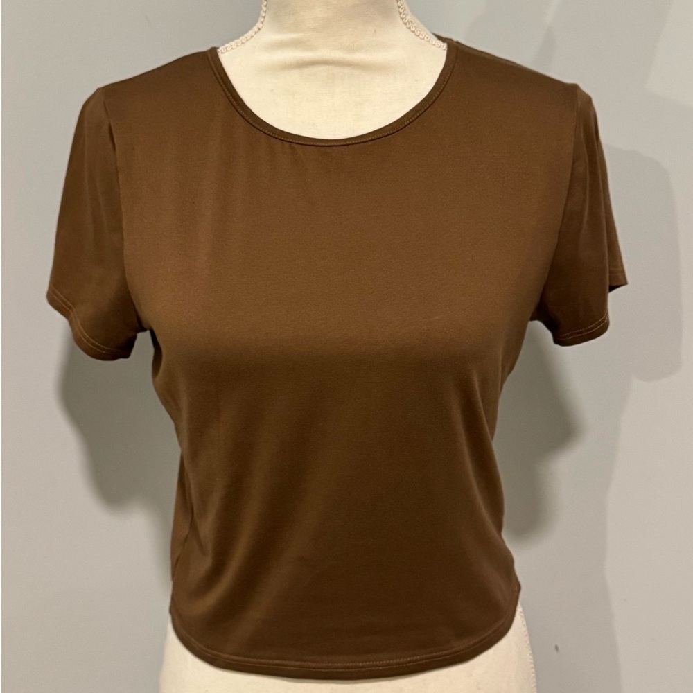 Classic Brown Women's Crop Top